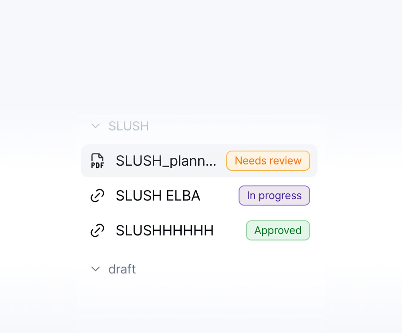 Version history interface